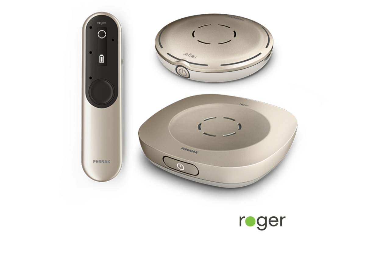 Roger On,  Roger Select and Roger Table Mic II wireless microphones 
