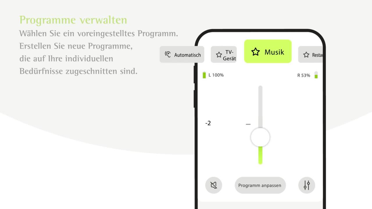 Die myPhonak App als Fernsteuerung verwenden