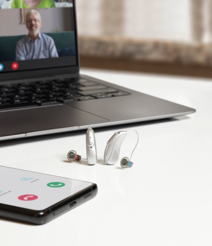 Aparelhos auditivos pareáveis com até 8 dispositivos com Bluetooth