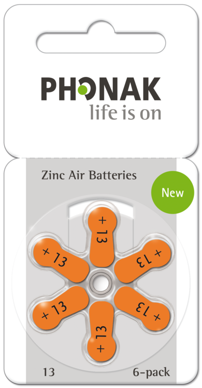 Hearing aid zinc batteries s312 - 6-pack.