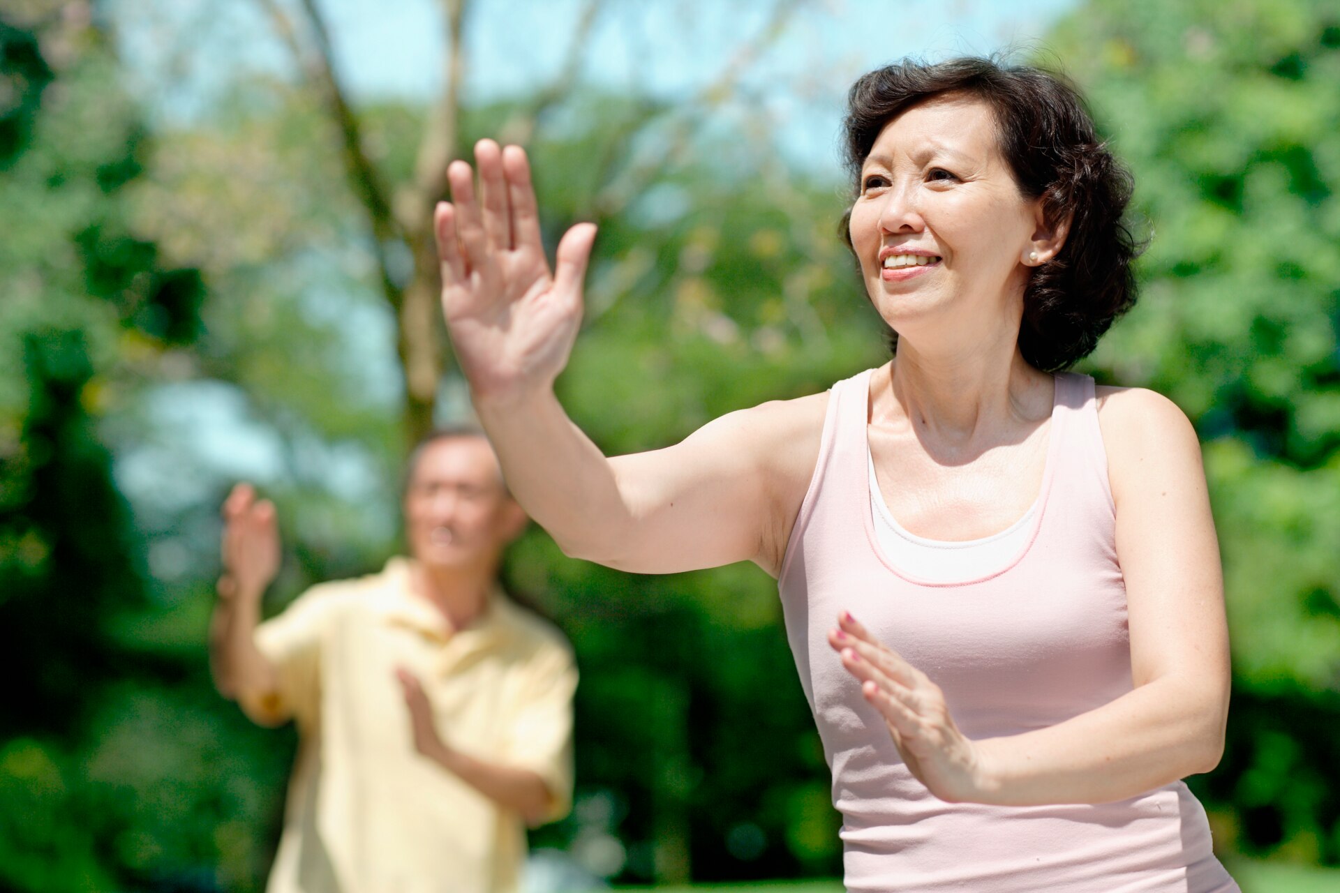 Married Couple Practicing Tai Chi