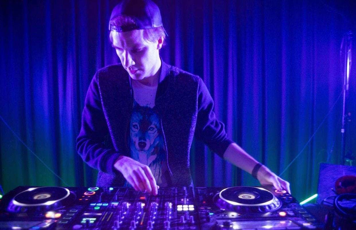 Maclain Drake at DJ's console