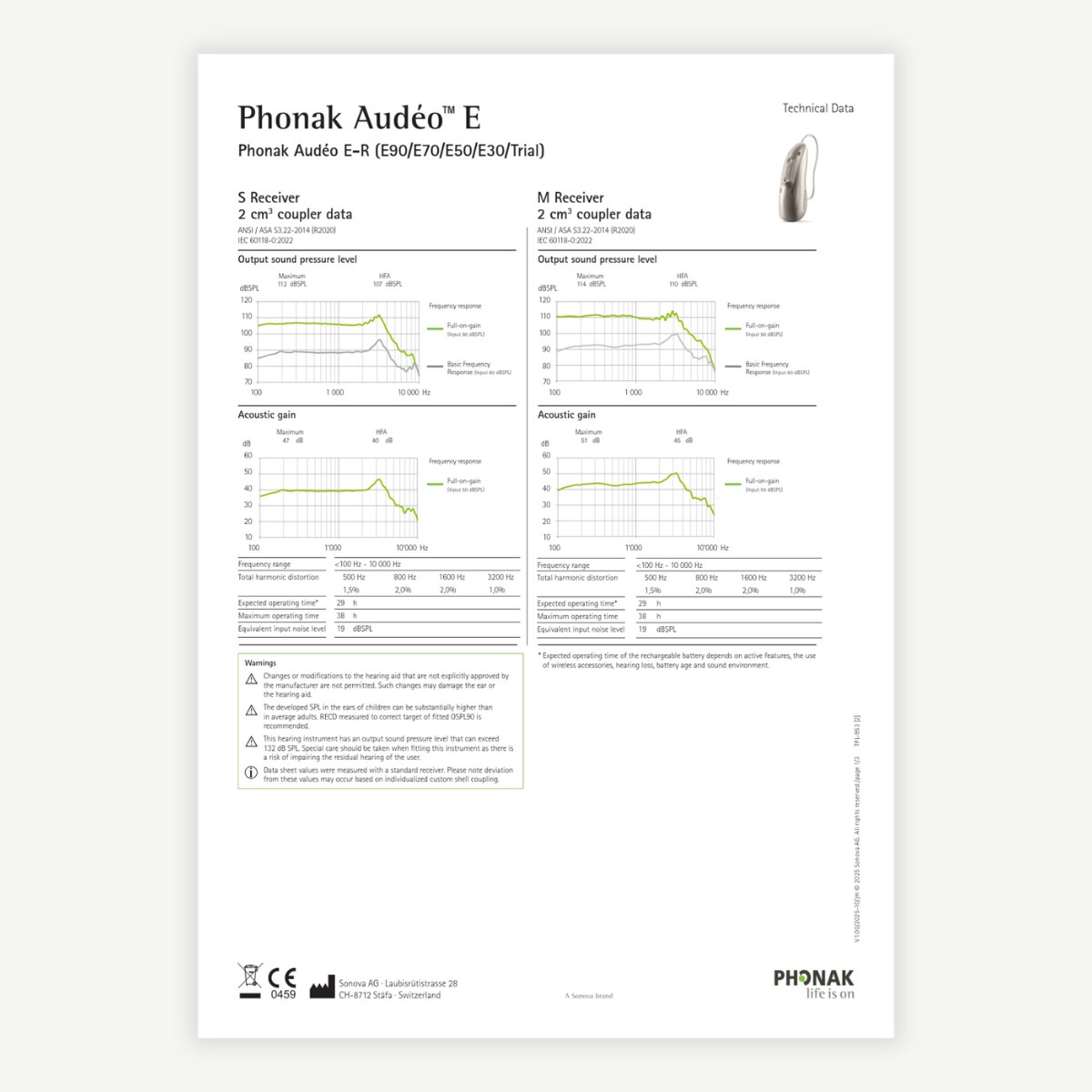 EON R and CROS datasheet