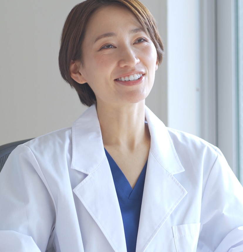 Japanese female medical worker examining a patient