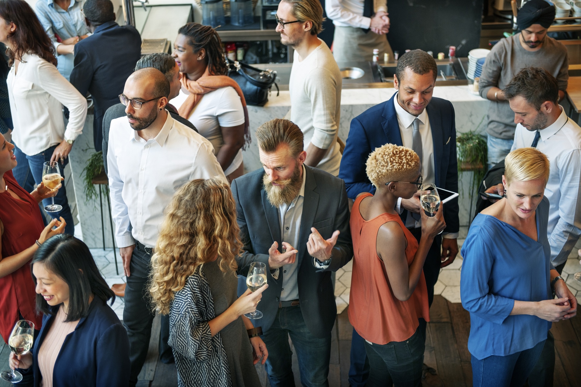 Business People Meeting Eating Discussion Cuisine Party Concept