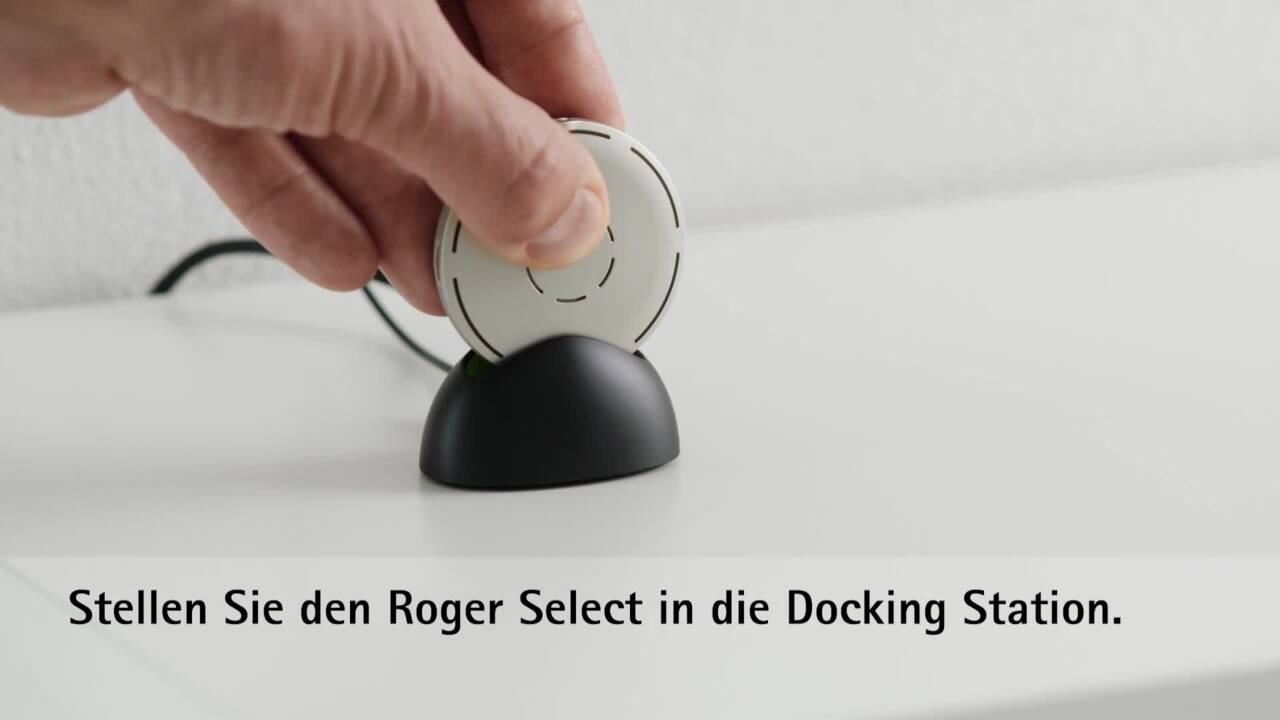 TV-Ton/Audio mit der Roger Select Dockingstation hören