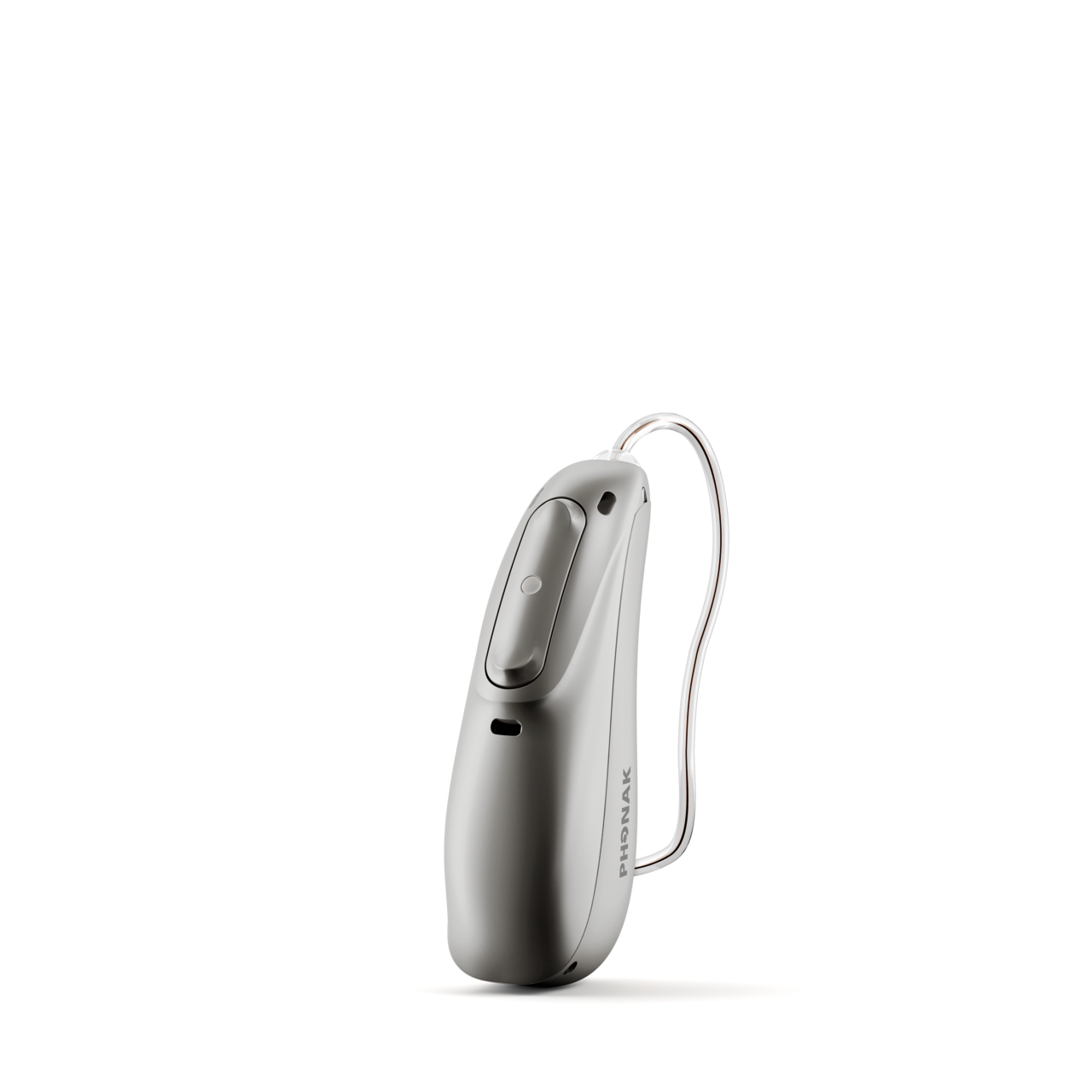 Phonak Audeo Life Lumity hearing aids covered with water droplets.