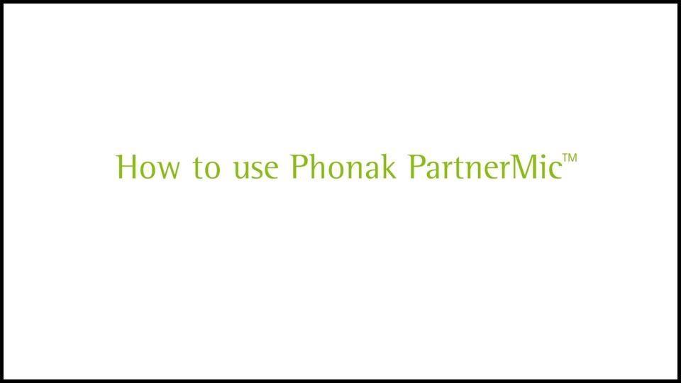 How to use PartnerMic