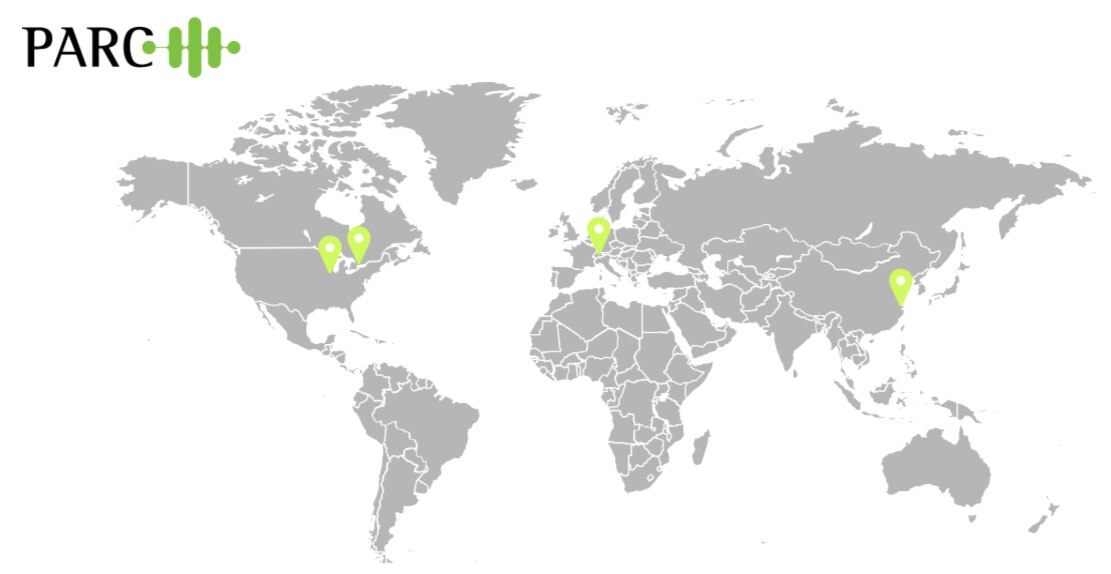 Carte des Centres de recherche en audiologie Phonak