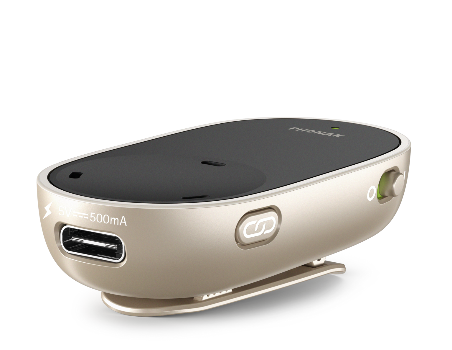 Phonak PartnerMic hallókészülék-mikrofon – oldalnézet.