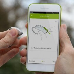 תמונת יישום התמיכה של Phonak בטלפון תמונת יישום התמיכה של Phonak בטלפון