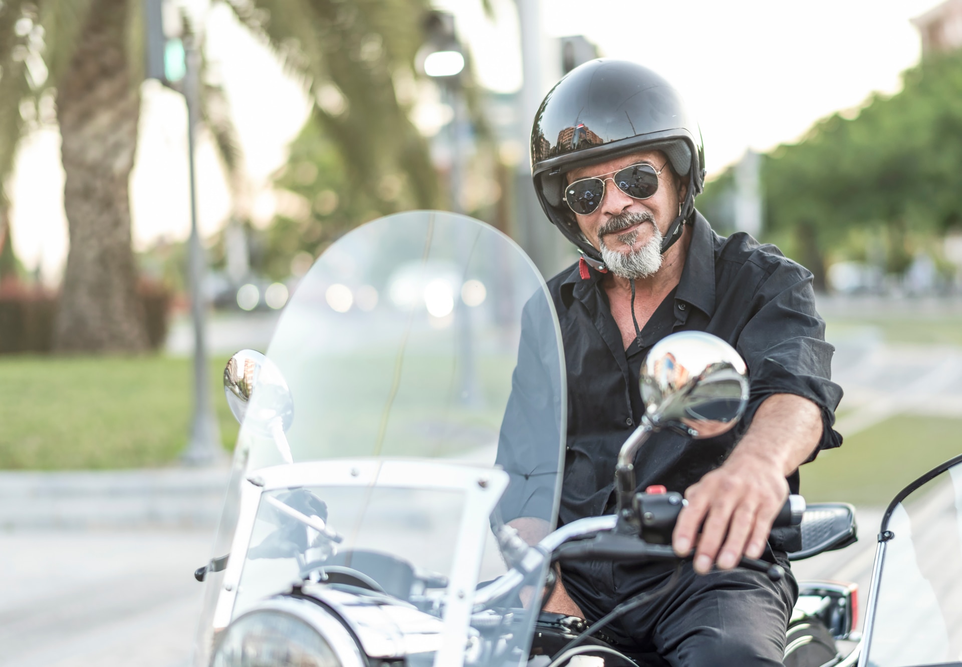 1162710302 classic repaired Sidecar portrait of mature man