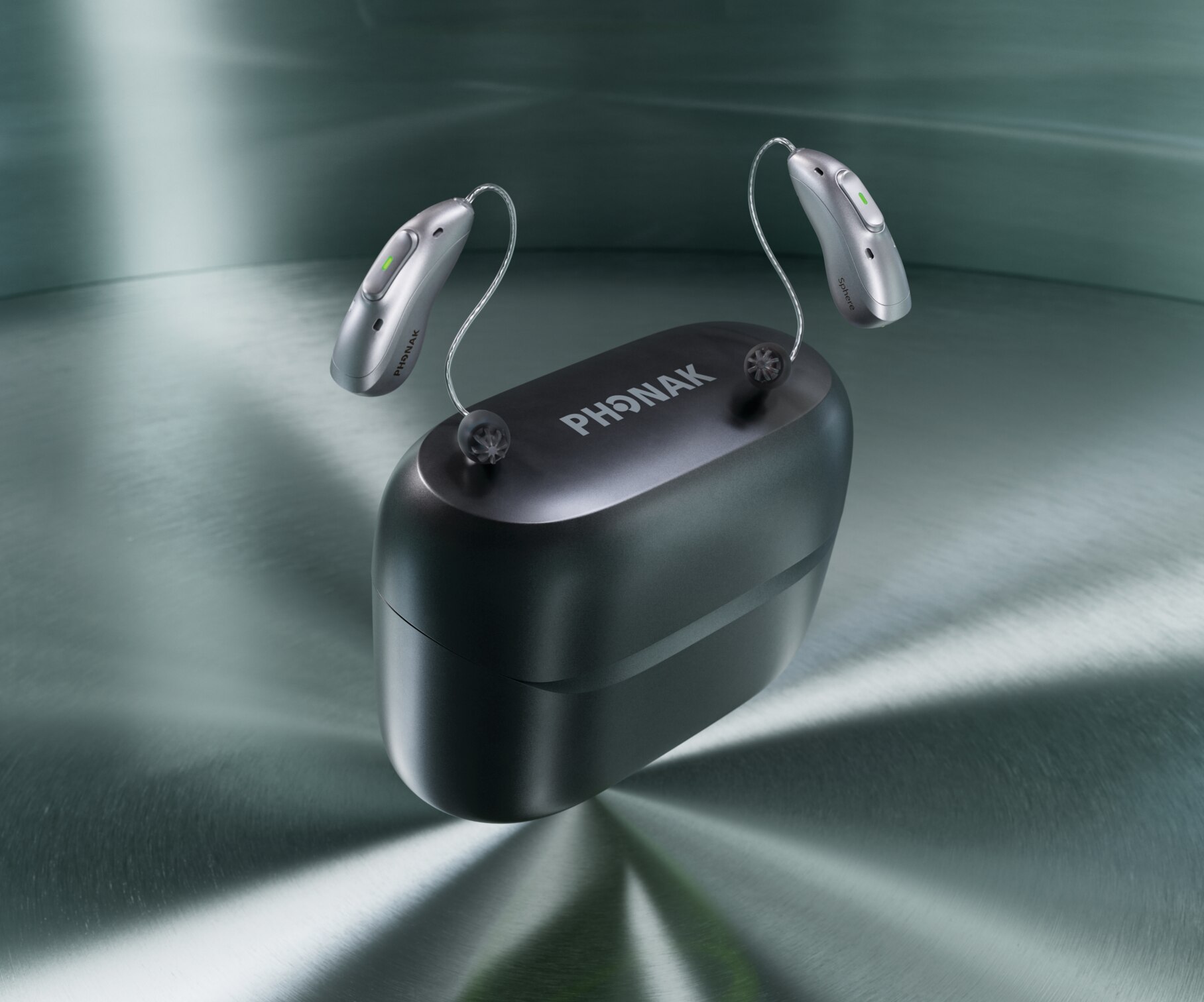 Phonak hearing aid charger case Charger Go with Audéo™ EON hearing aids