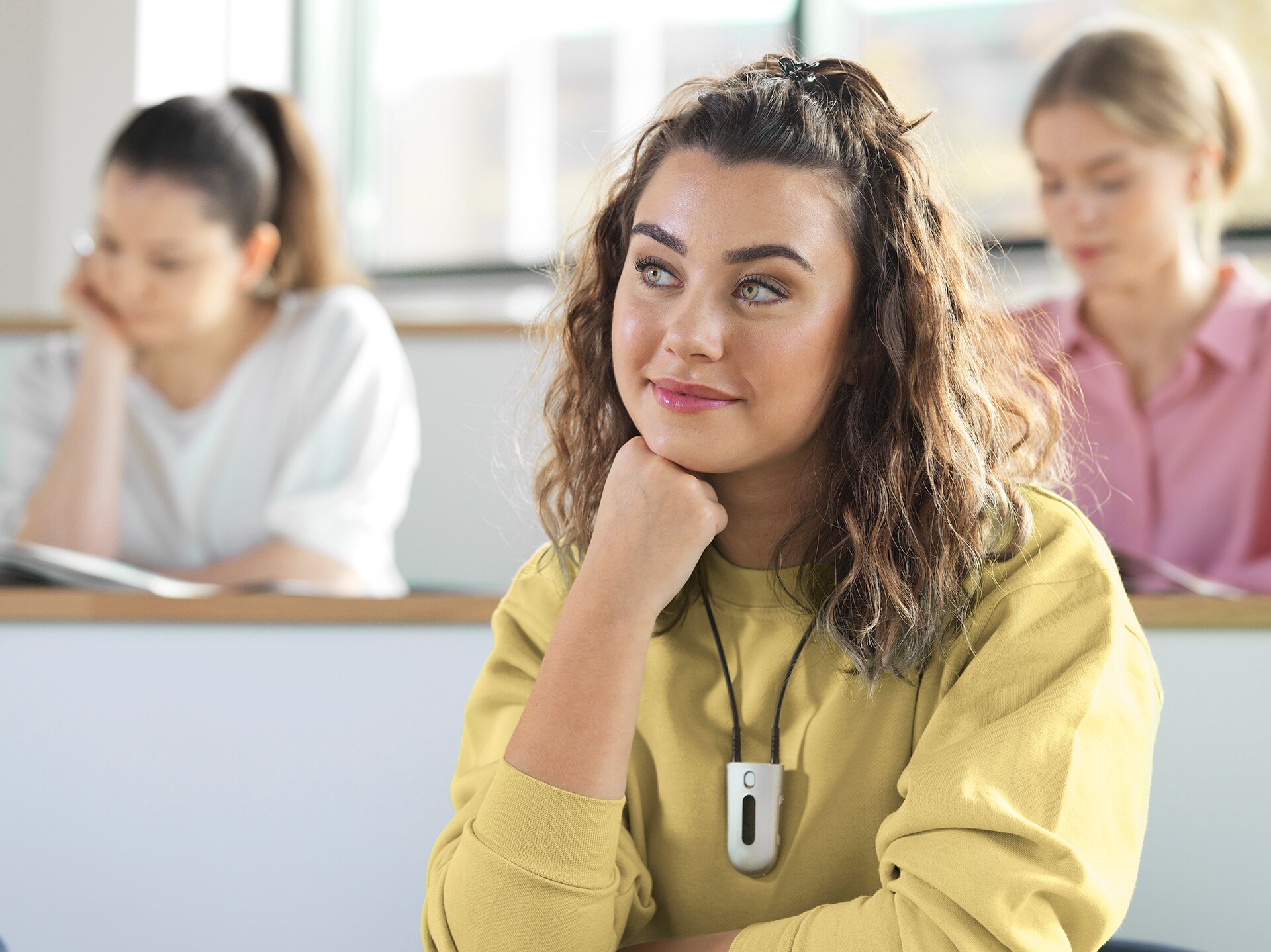 Young female student with Roger NeckLoop