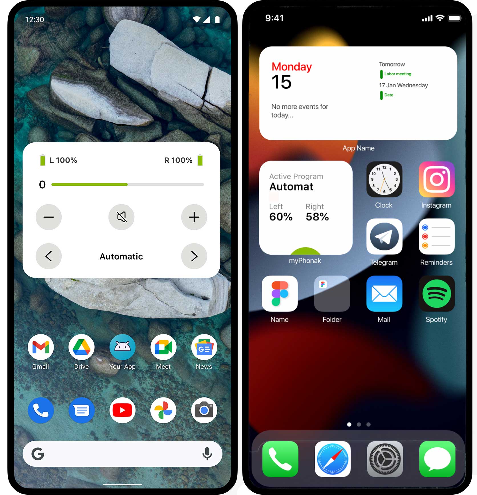 myPhonak-appscherm op apparaat