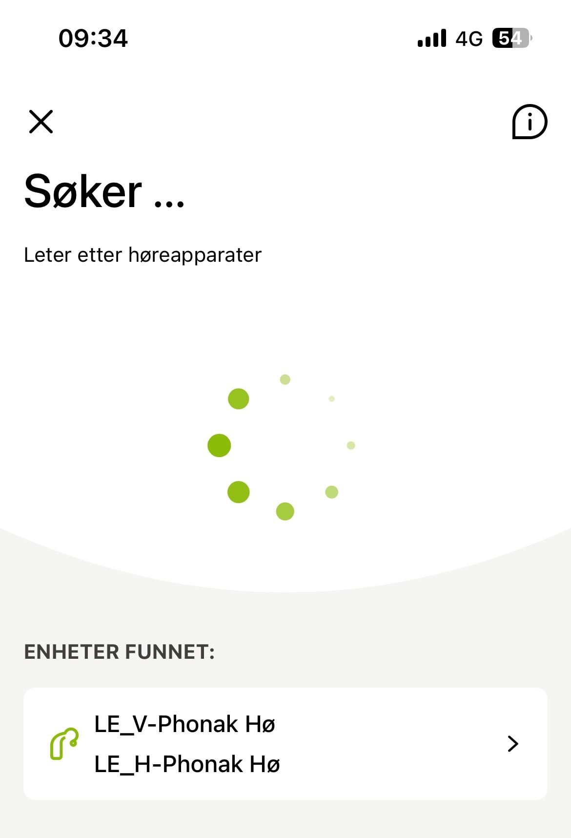 Førstegangsoppkobling til myPhonak app for iPhone og Android