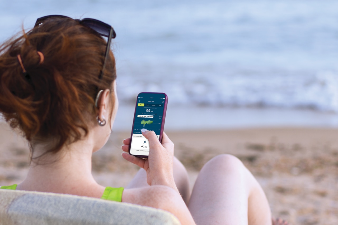 audeo fit woman on beach