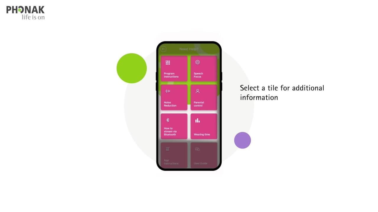 myPhonak Junior: How to get additional information