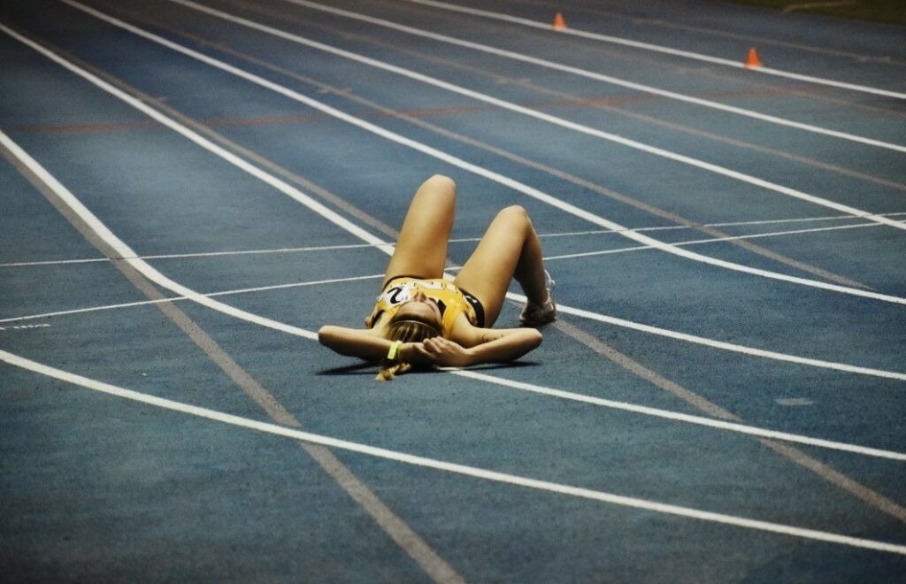 Emily Watson on the track
