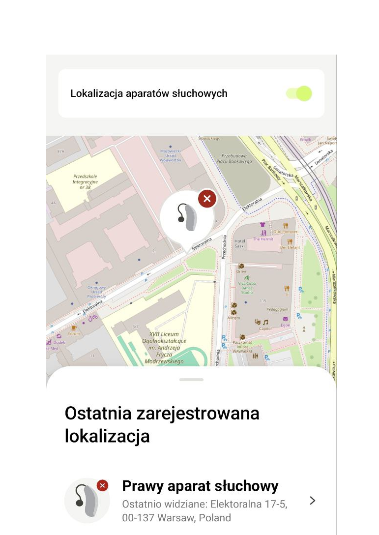 Znajdź moje aparaty słuchowe