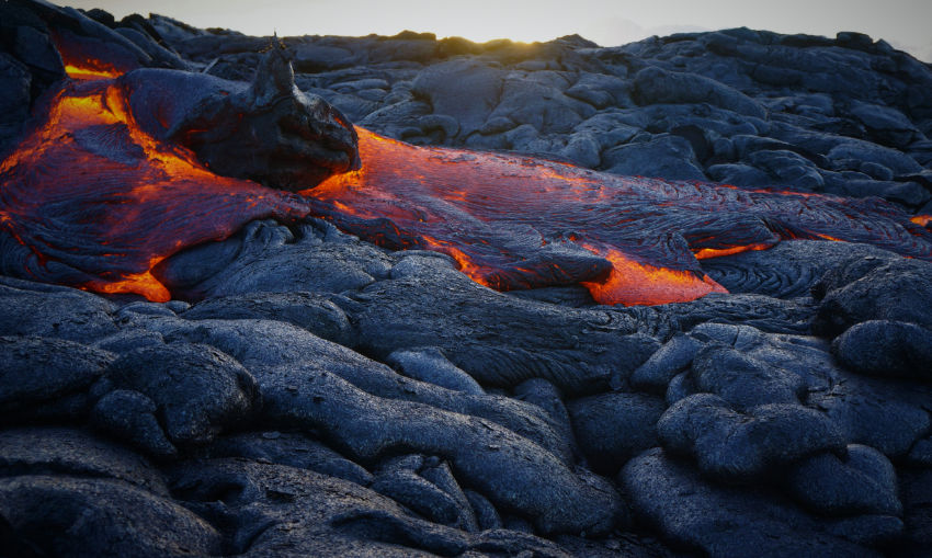 Gray lava rock formation Gray lava rock formation
