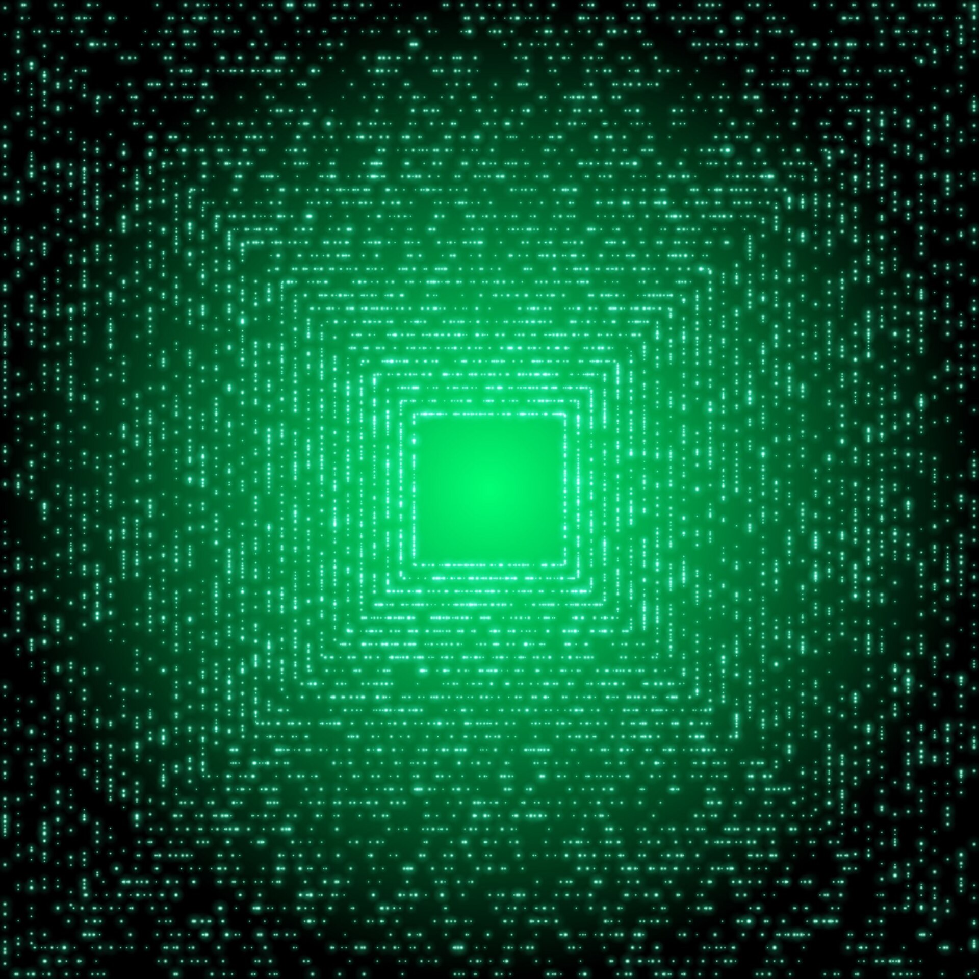 Green Abstract Square Design
