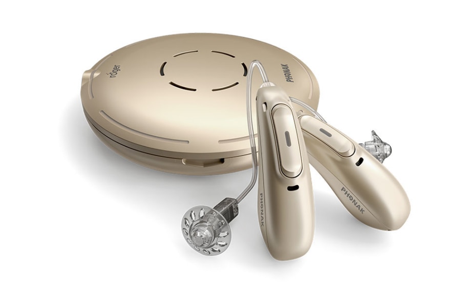 Phonak Paradise hearing aid with Roger Select microphone