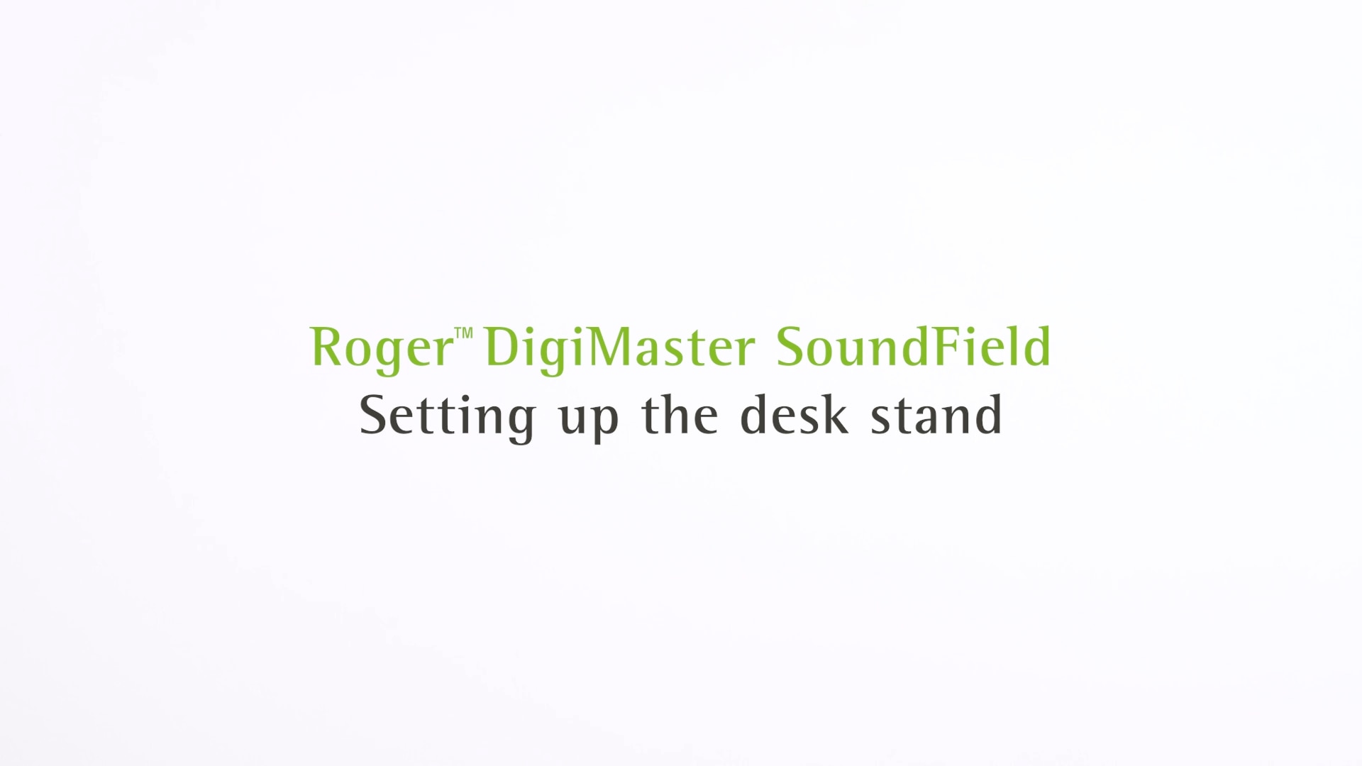 Roger DigiMaster Masa Standı Kurulumu 