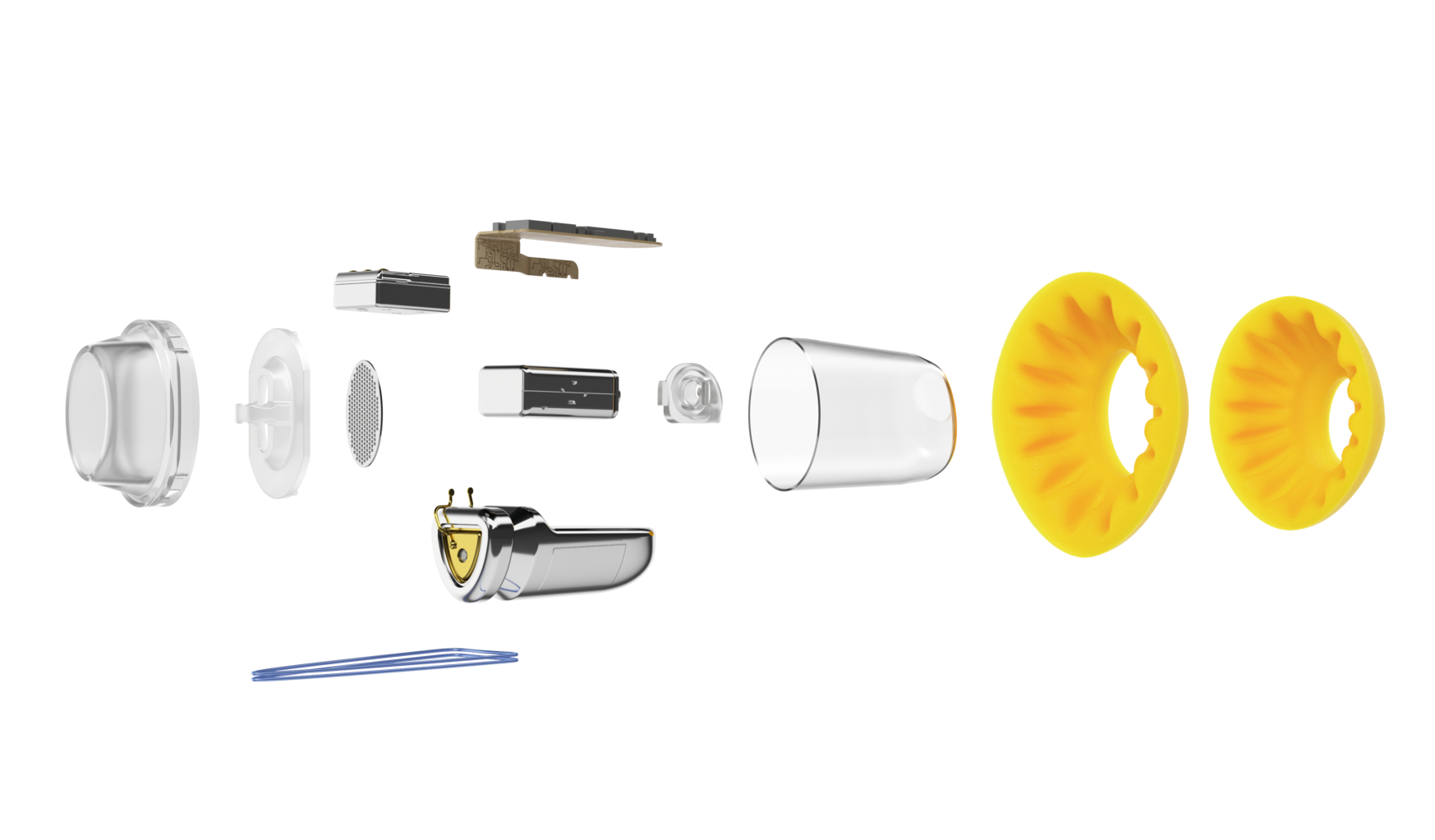 Inside components of Lyric hearing aid Inside components of Lyric hearing aid