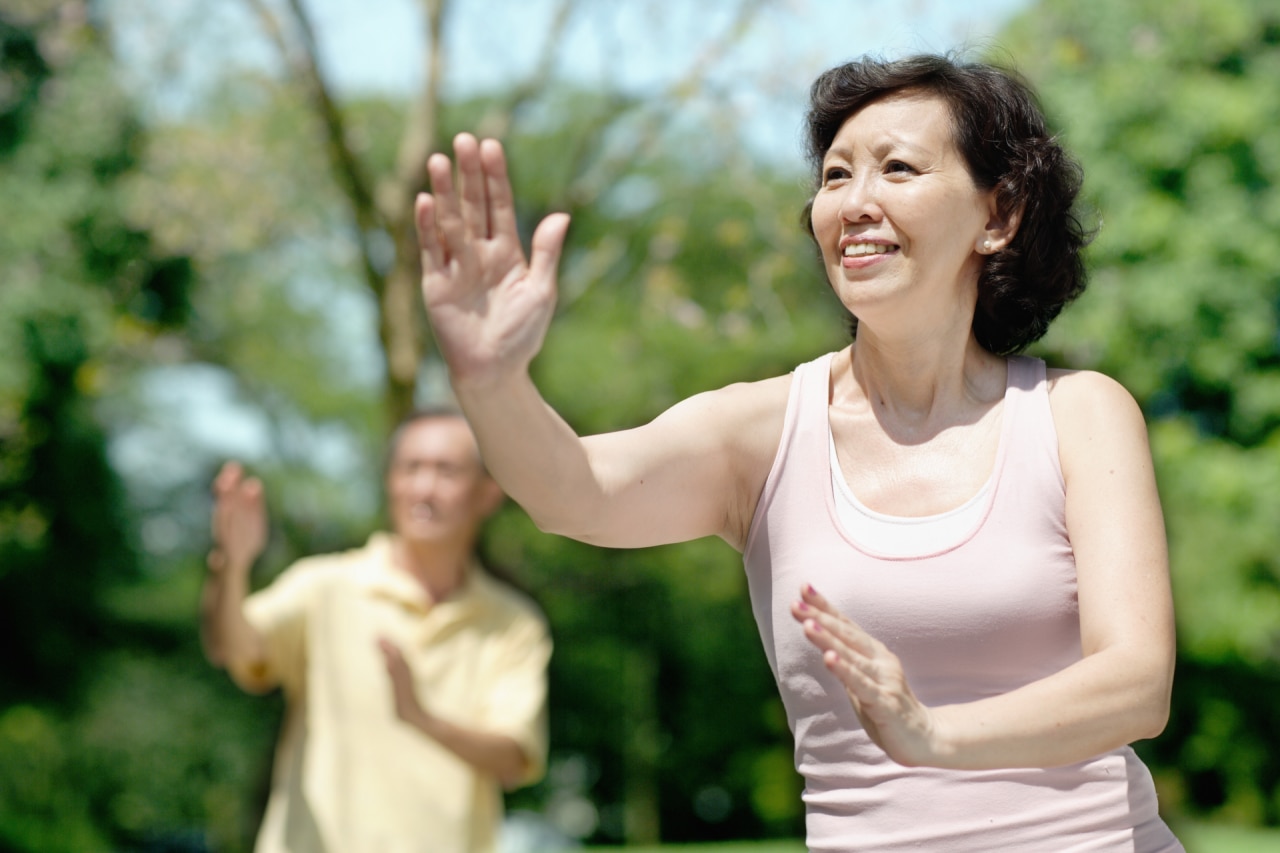 Woman doing Tai Chi