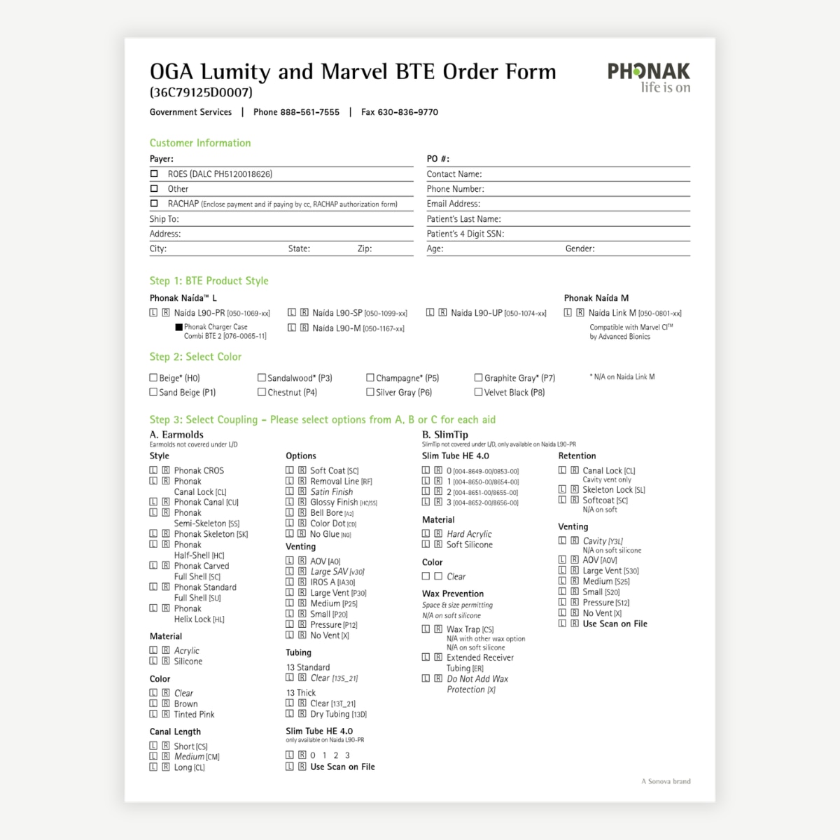 Lumity & Marvel Order Form