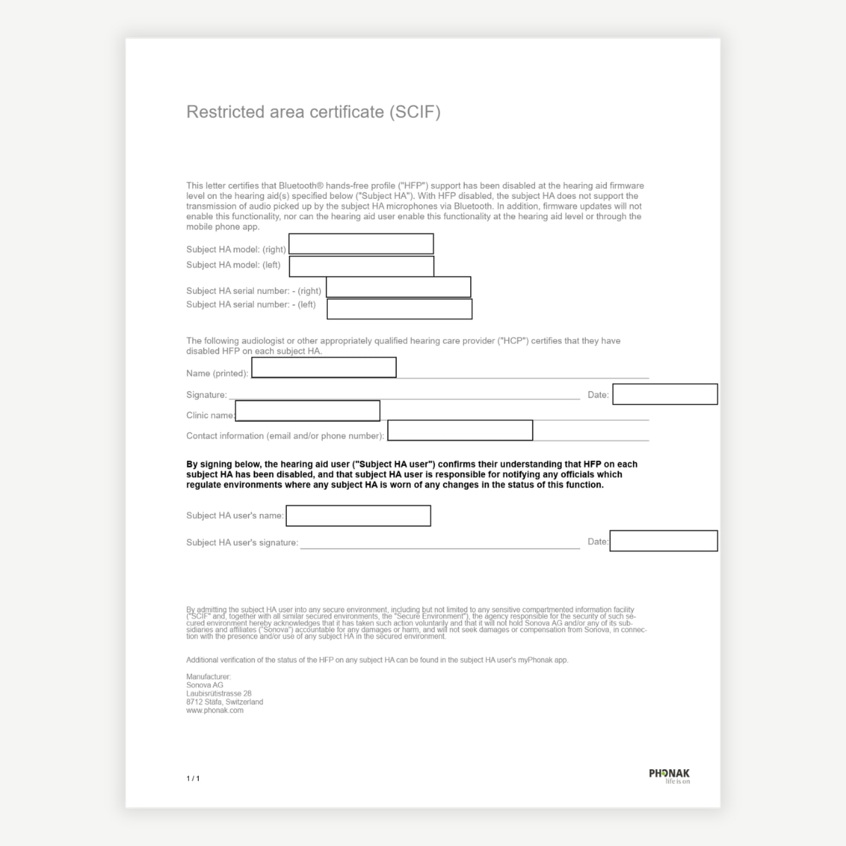 SCIF Commercial Letter