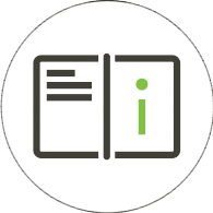 Ear icon with green dot