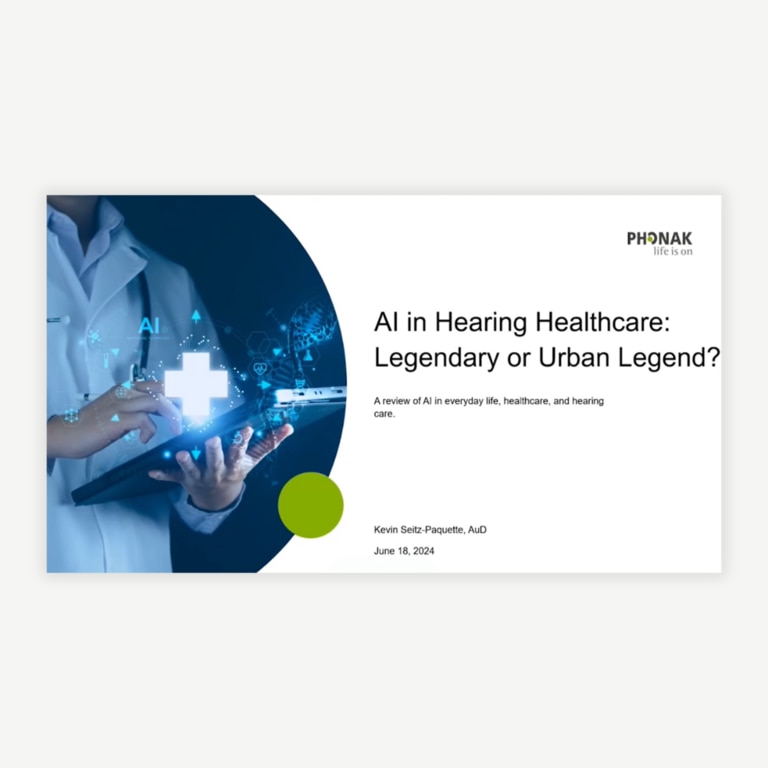 eLearning: AI in Hearing Healthcare