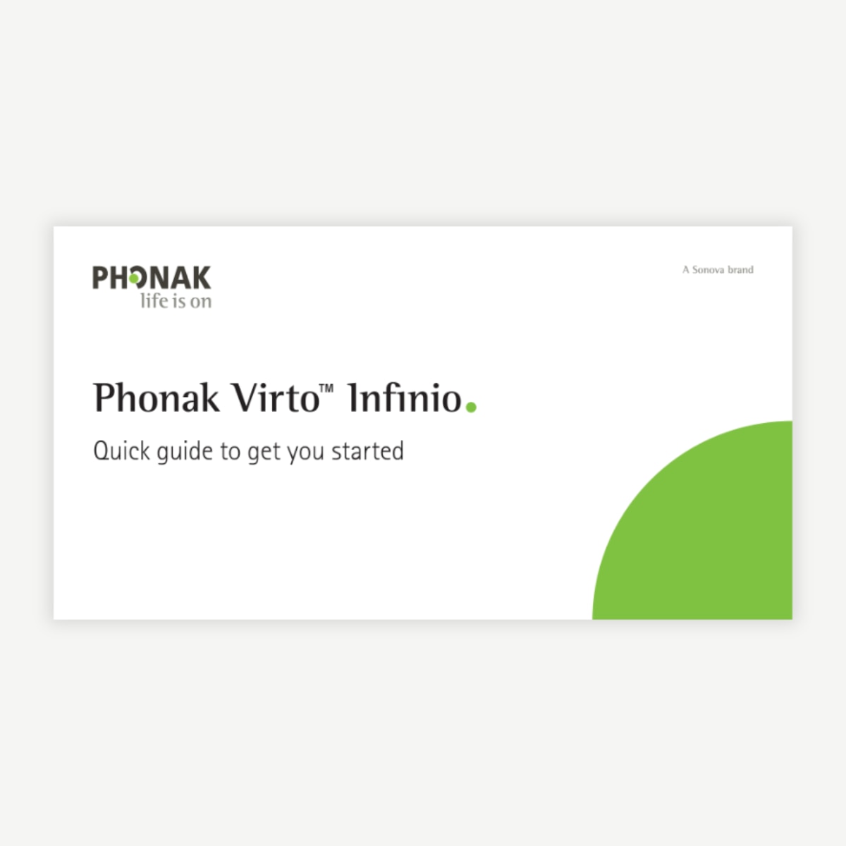 Quick Guide: Virto Infinio