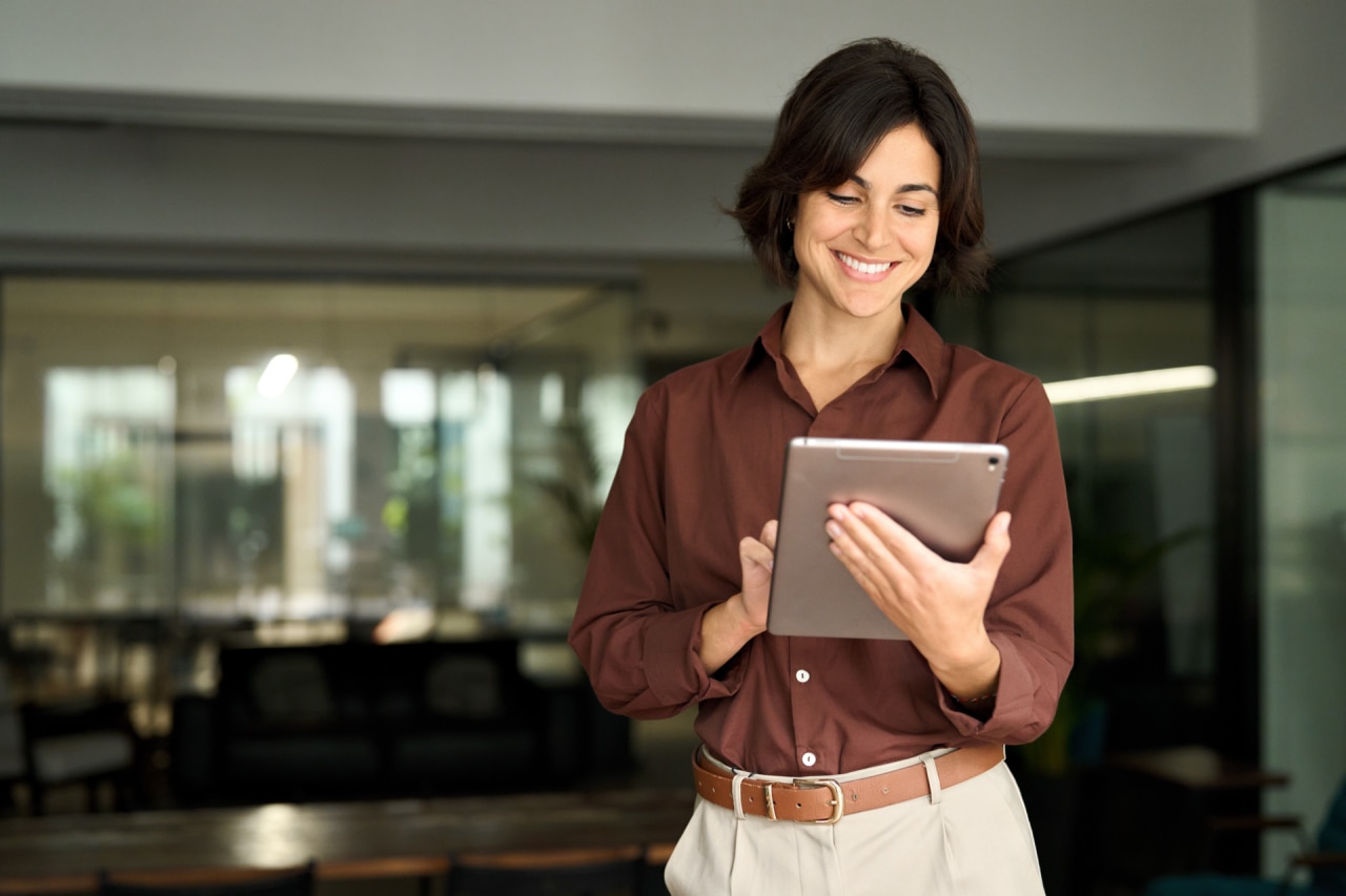 Businesswoman in action