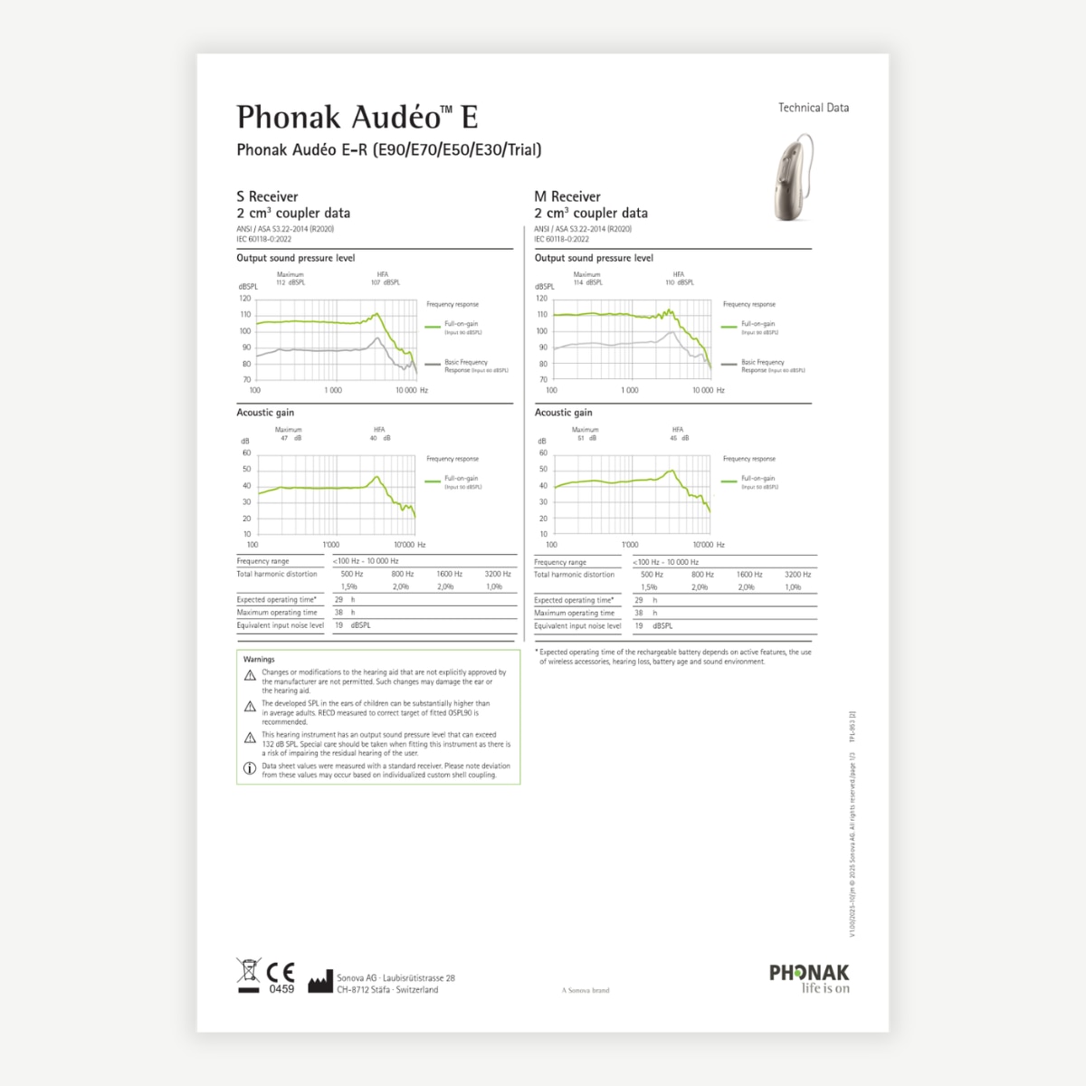 EON R and CROS datasheet